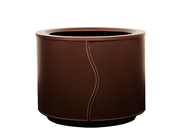 CUIR - Round leather plant pot with automatic watering by Hobby Flower - view 2